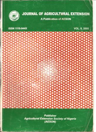 					View Vol. 8 (2005): Journal of Agricultura Extension
				