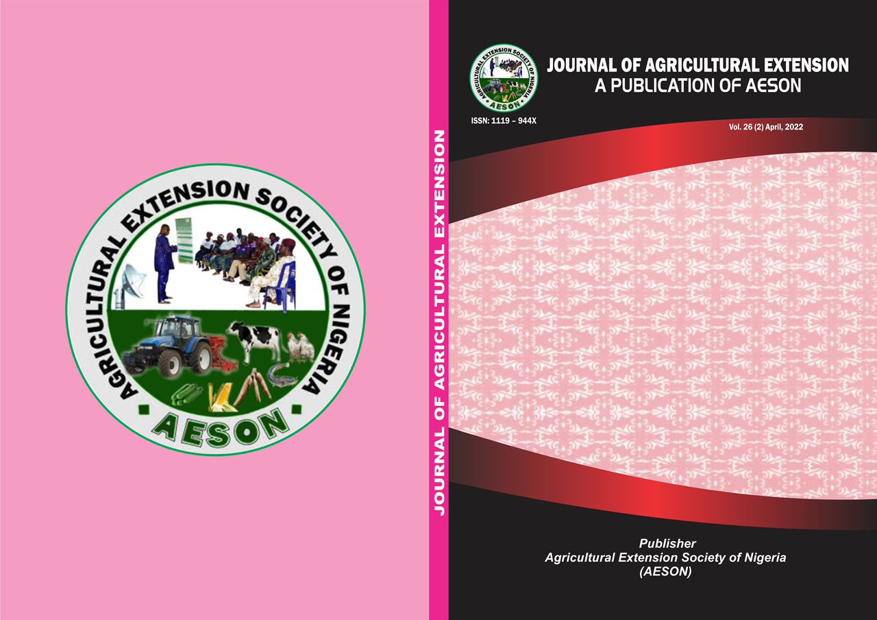 					View Vol. 26 No. 2 (2022): Journal of Agricultural Extension
				